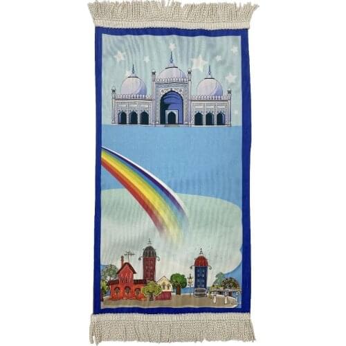 Hot Sale Children Prayer Mat Islamic سجادة Muslim Kids Prayer Rug Carpet Mashallah مَا شَاءَ ٱللَّٰهُ Speaker Blanke