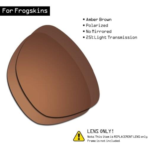 SmartVLT Polarized Sunglasses Replacement Lenses for Oakley Frogskins - Amber Brown