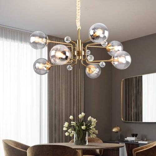 2021 Modern Creative Led Chandelier Lighting Fixtures With 10 Globes For Living Room Restaurant Free Shipping