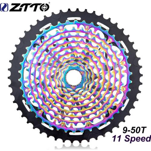 ZTTO Ultimate MTB 11 Speed 9-50T Cassette ULT 11s XD Cassette Rainbow steel Ultralight 11v Cassette 9-50T k7 Freewheel sprocket