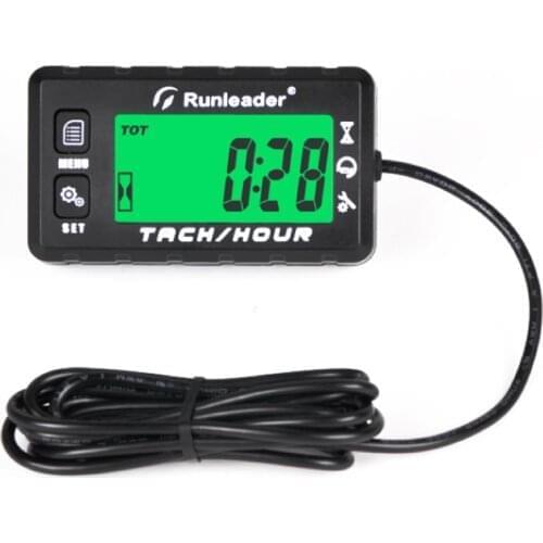 Hour Meter Engine Tachometer Maintenance Reminder Digital Tacho Hour Meters Multi-Color Backlit Display for Boat Lawn Mower Gen