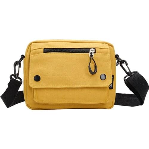 Mini Trendy Shoulder Bags Canvas Casual Street Soft Phone Mini Purse Zipper Purses and Handbags Crossbody Messenger Bags