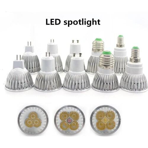 High quality 9W 12W 15W GU10 MR16 E14 E27 LED Bulbs Light 110V 220V no dimmable Led Spotlights Warm/Cool White LED downlight