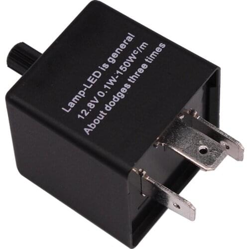 YUNPICAR 3 Pin CF14 EP35 LED Flasher Relay for Turn Signal Bulbs adjustable(1 Pack)