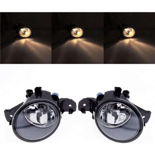 1 Pair for Nissan Qashqai Teana Altima Maxima Sentra Rogue Car Black Shell Fog Lights High Quality Halogen Lamp Accessories