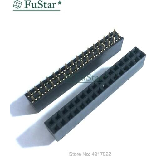 10pcs 2.54mm Double Row Female 32Pin Breakaway PCB Board Pin Header socket Connector Pinheader 2*16 Pin 2x16pin New