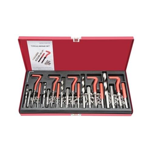 131 Pcs Engine Block Restoring Damaged Thread Repair Tool Kit M5 M6 M8 M10 M12 for Helicoil Car Repair Tools Coarse Crowbar