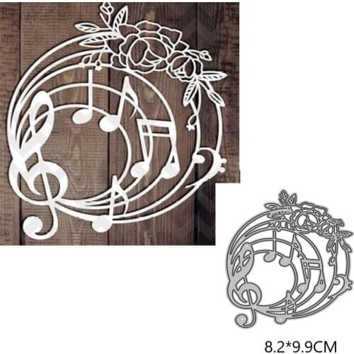 2021 Musical Notes and Flow New Metal Cutting Dies Photo Album and Planner Die Cut Scrapbooking For Crafts Card Making no Stamps