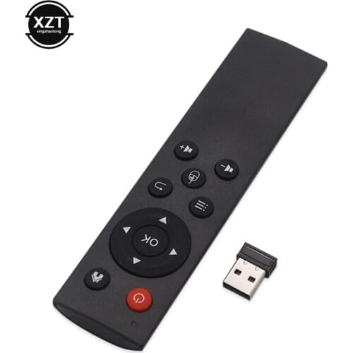 2.4G Wireless Air Mouse No Gyro Voice Control Sensing Universal Mini Keyboard Remote Control for PC Android TV Box with USB