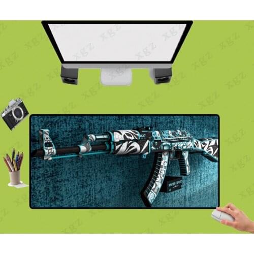 XGZ CS GO Large Gaming Mouse Pad AWP Gun Game Mouse Mat for Laptop Computer Keyboard Pad Desk Mat Gamer XL Mousepad Accessories