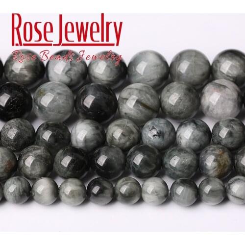 A+ Natural Stone Eagle Eye Beads For Jewelry Making Round Spacer Beads Diy Bracelets Accessories 15'' Strand 6/8/10/12 MM Size
