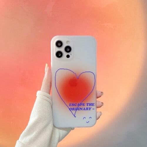 Gradient Red Blue Sunset Frosted Soft Phone Case for iPhone 12 Pro Max 11 Pro Max XR XS Max 7 8 Plus X 12mini Back Cover