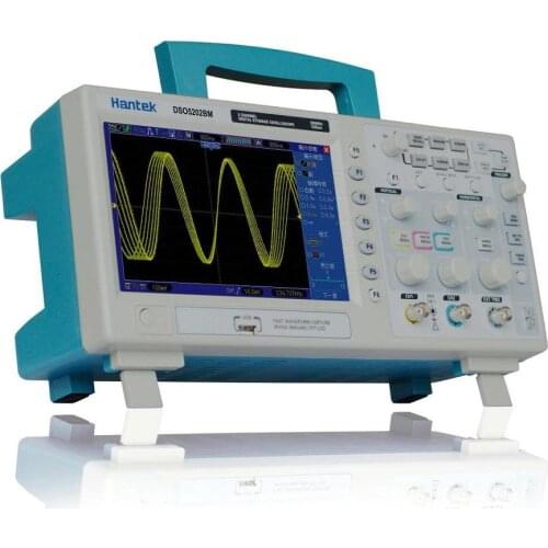 Hantek DSO5202BM Digital Automotive Oscilloscope USB Lcd Display Benchtop Osciloscopio 200MHz 2 Channels 1GSa/s Logic Analyzer