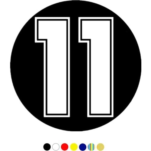 CS-10300# Number 11 funny vinyl car sticker reflective waterproof car decal stickers on truck bumper rear window