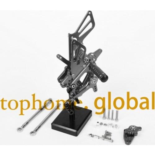For Honda CBR600RR 2007 - 2014 Dark Gray CNC Rearsets Foot Pegs Rear Set 2008 2009 2010 2011 2012 2013 motorcycle foot pegs