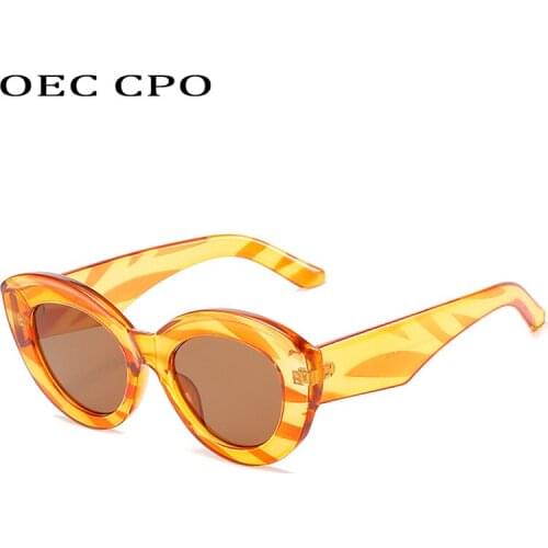 OEC CPO Elegant Women Sunglasses New Fashion Cat Eye Sun Glasses Female Wholesale Vintage Eyeglasses Brand Designer Gafas De Sol