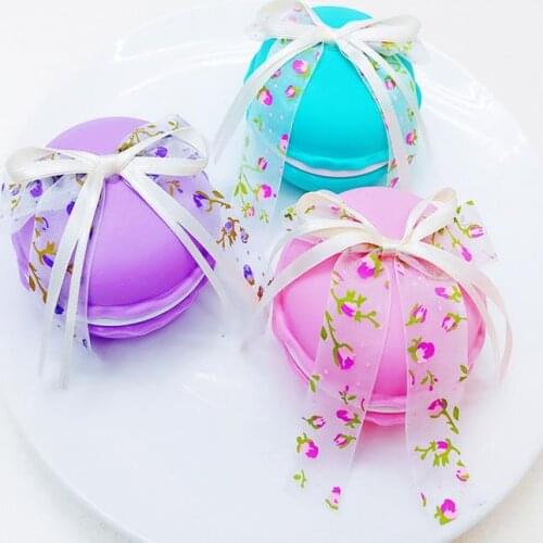 Macaron cookies shape candy box wedding engagement birthday Xmas party favor sweets boxes jewelry organizer pill case storage