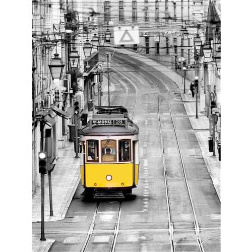 Photograph European Landscape Printed Fabric 11CT Cross-Stitch Embroidery Full Kit DMC Threads Hobby Needlework Adults