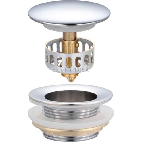 Chrome Finishing Brass Bathtub Pop Up Waste with Flexible Hose