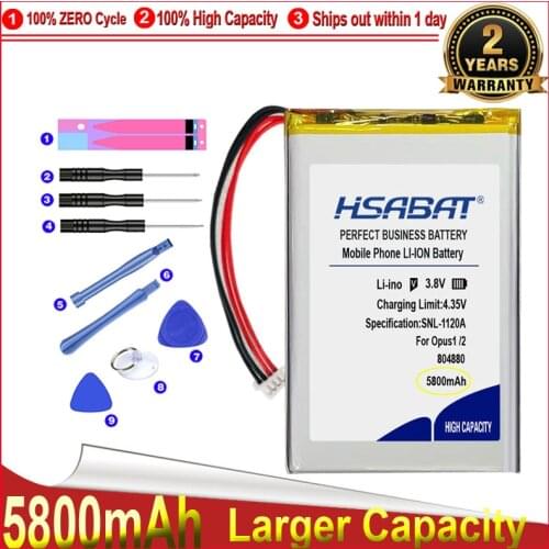 HSABAT 0 Cycle 5800mAh Battery for Charm Opus Opus1 Opus2 Player 1 2 High Quality Replacement Accumulator