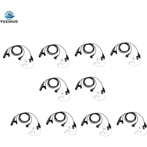Lot 10PCS 3 Wire Pro Covert Acoustic Air Tube PTT Mic Earpiece Headset For Motorola Radio 2 pin CLS1110 CLS1410 CLS1413 CLS1450