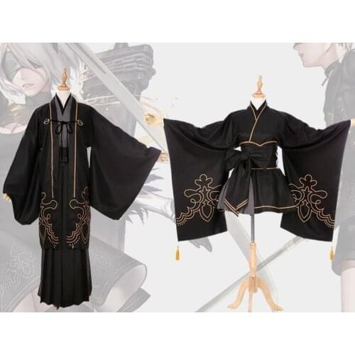 NieR Automata Heroine YoRHa No. 2 No. 9 Type B Type S Kimono Yukata Suits Dress Uniform Cosplay Costumes