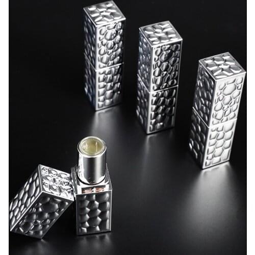 10/30/50pcs Square Lipstick Tube Lip Balm Containers Empty Cosmetic Containers Silver Lip Rouge Refillable Bottle Makeup Tool