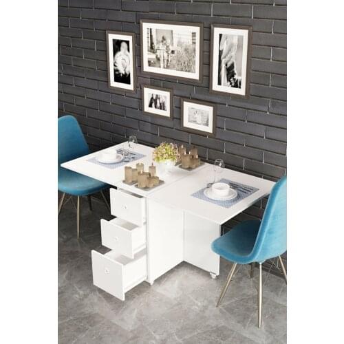 New Creative Solid Wood Folding Movable Dining Table Living Room Kitchen Stuff Storage Home Furniture Home мебель Обеденный стол