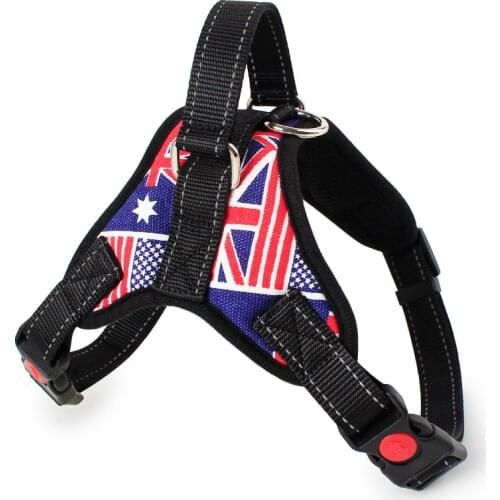 Adjustable pet harness dog reflective breathable wearable vest dog harness medium and large dog line pet supplies