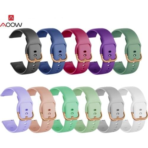 20mm Silicone Strap for Huawei Samsung Galaxy Watch Active 42mm Gear S2 Garmin Amazfit Bracelet Band Correa Sport Watchband