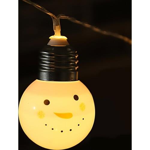 Xmas Snowman Wire Light Christmas Snowman String Light Xmas Livingroom String Lamp Navida Decorative Fairy Light Festival Party