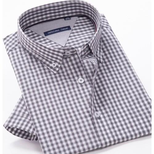 Oversized Short Sleeve Classic Plaid Shirt 5XL 6XL 7XL 8XL 2021 Summer New Thin Breathable Square Collar Casual Shirts