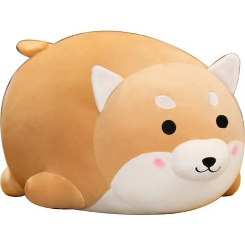 Cute Stuffed Plump Fat Corgi Dog Puppy Shape Plush Pillow Toys