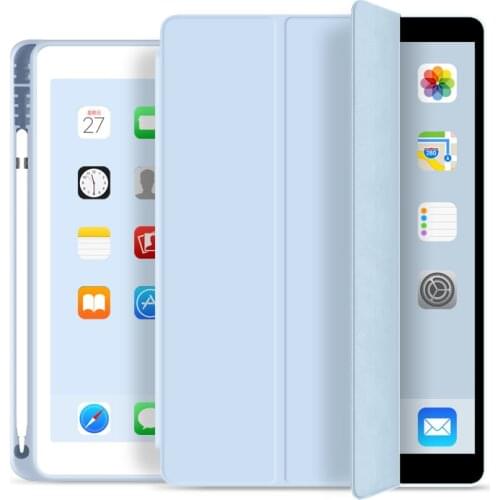 For Apple iPad 10.2 2020 2019 2018 2017 9.7 Air 3 4 10.9 Pro 10.5 11 Mini 5 8th 7th 6th Smart Case Cover with Pen Holder +FIlm