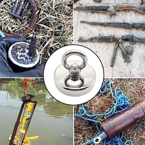 Super Neodymium Fishing Magnets Strong Screw Hole Eyebolt For Retrieving in River and Magnetic Fishing Product Tool