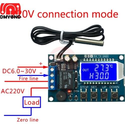 XY-T01 Digital Thermostat 220V Temperature Controller For Incubator Cooling Heating Control Switch Thermostat NTC Sensor