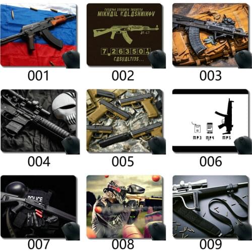 Your own Customized Mousepad,AKS-74U Military machine gun Rubber Base Mouse Pads