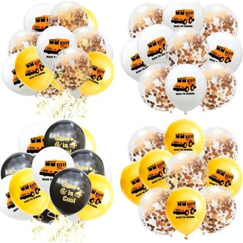 12Inch School bus latex balloon back to school party decoration balloon birthday party balloon decoration confetti balloon