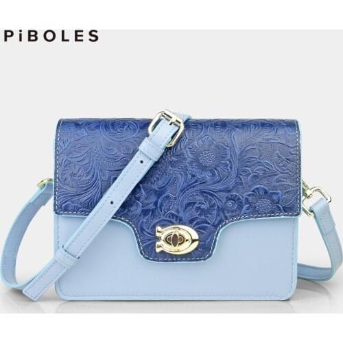 Genuine Leather Ladies Shoulder Bag Handmade Cowhide Messenger Crossbody Bags For Women Simple Sling Bag Leather Strap