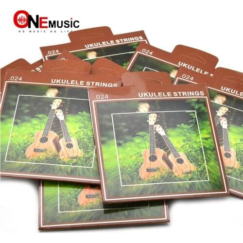 50 Sets Ukulele String White Nylon String for UKs 21/23/24 Inich 1st-4th String Set Pure White