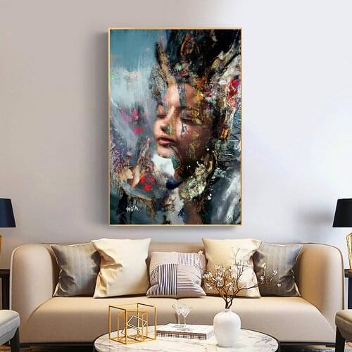 Abstract Girl Wall Paintings Print On Canvas Wall Art Prints Graffiti Street Art Prints Modern Art Wall Pictures For Living Room