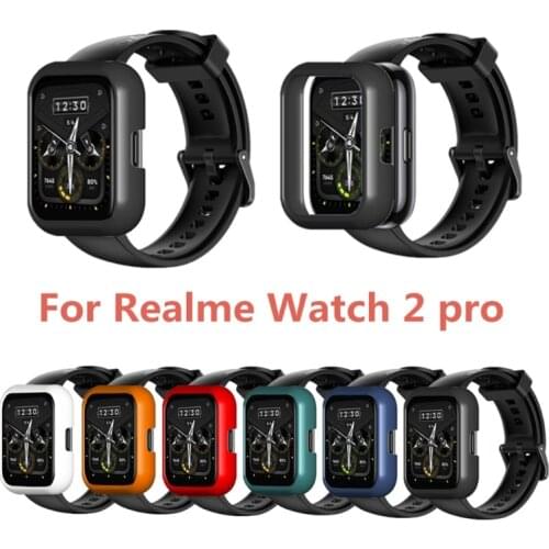 Y8AC Plated Cover For Realme- Watch 2 Pro Case Smartwatch Accessories PC Bumper All-Around Watch Case