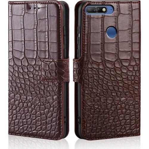 Phone Case for Huawei Y6 Prime 2018 Case Crocodile texture leather flip Case for Huawei Y6 Prime 2018 Case Cover