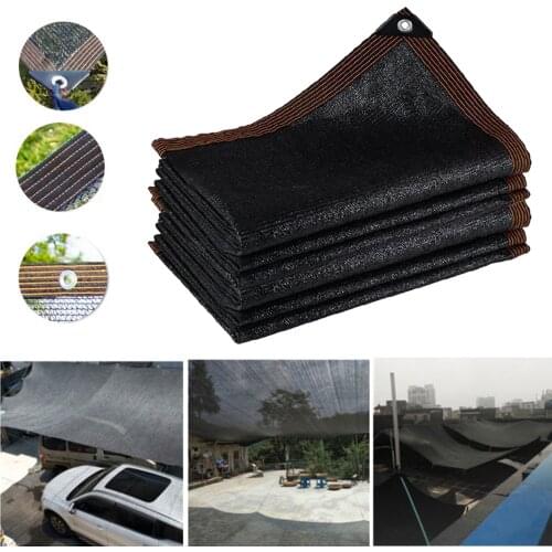 12 Pin Black Sunshade Net Anti-UV Sunshade Net Outdoor Sun Screen Shade Cover Courtyard Balcony Greenhouse Plant Car Shading HOT