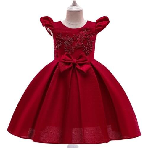Childrens Clothing 2021 Summer New Bowknot Little Girl Dress For Girls Princess Dresses For Kids Banquet Dresses 4-10 Years Old