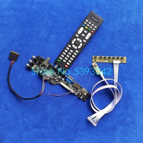 For N173O6-L01/L02/L03/L04/L06 LVDS 40-Pin digital signal 1600*900 USB+AV DVB-C/T LCD panel 3663 controller drive board kit
