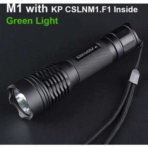 Flashlight Convoy M1 with KP CSLNM1.F1 Green Light Linterna LED Torch 18650 Flash Light Camping Hunting Light Work Lamp Latarka