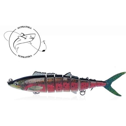 Artificial 8 Segments Freshwater Fishing Lures Hard Baits 18cm/38g Lifelike Multi Jointed Plastic High Quality Fishing Bait