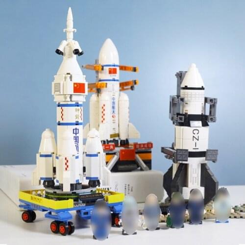 Bricks Building Blocks Long March Launch Vehicle Rocket Model Toys for Children Boy Kids Gifts 360Pcs