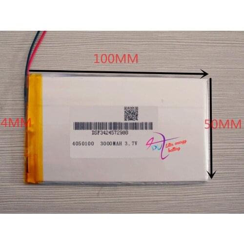 Best battery brand 1PCS 4050100 MP4 battery't a MP5 4.0*50*100 battery 3000 mah tablet battery